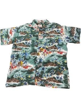 Aloha Shirts Vintage 50s Hawaiian Rayon Hand Screened Shirt